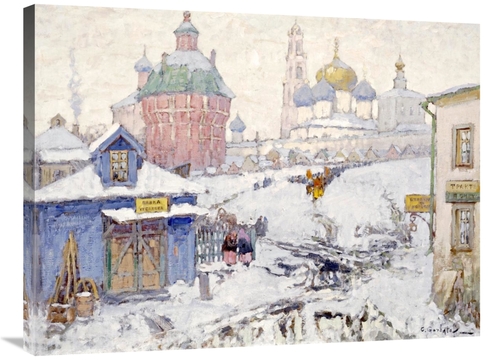 Global Gallery GCS-266407-36-142 36 in. Townscape in Winter Art Print 