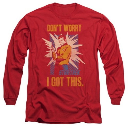 Trevco Star Trek-Got This - Long Sleeve Adult 18-1 Tee - Red- 2X