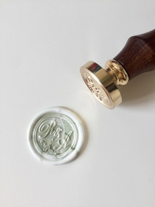 Calligraphy initials Wedding Wax Seal Stamp