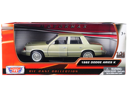 1982 Dodge Aries K Champagne / Gold 1/24 Diecast Model Car by Motormax