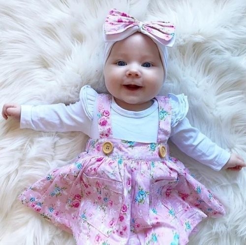 Brand New Floral 3Pcs Newborn Baby Girls