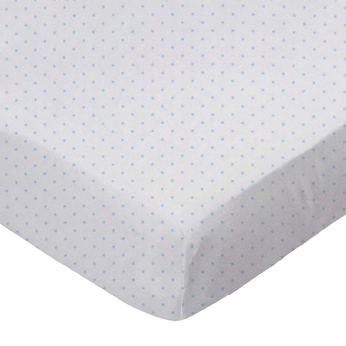 SheetWorld Fitted Crib Sheet Set - 100% Cotton Jersey - Blue Pindot,