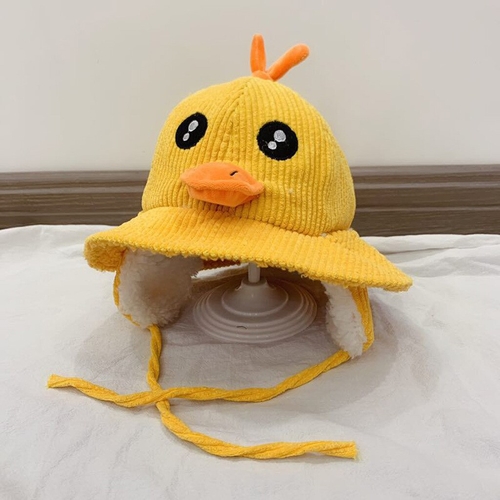 children warm cap Yellow duck Baby Hat Cute Autumn