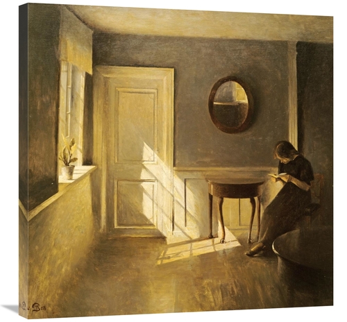 Global Gallery GCS-266615-30-142 30 in. A Girl Reading in an Interior 