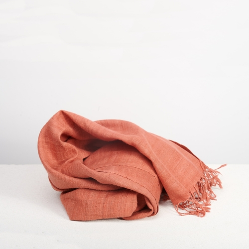 Timeless Silk - Peach Eri Silk Stole