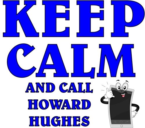 3 Inch Cloth  Patch Keep Calm And Call Howard Hughes