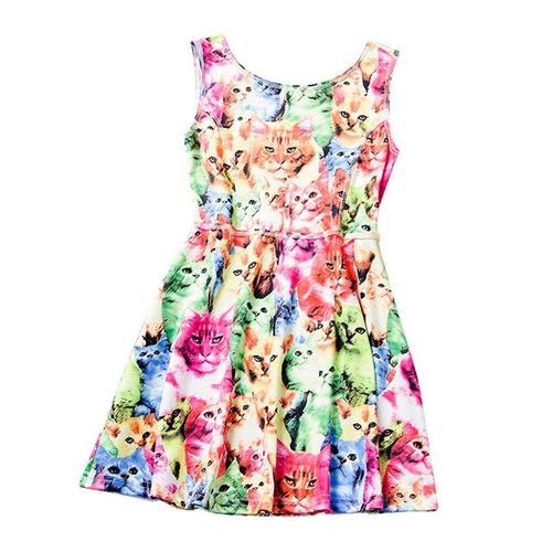 vestido infantil Kids Baby Girls  dress lovely Cat