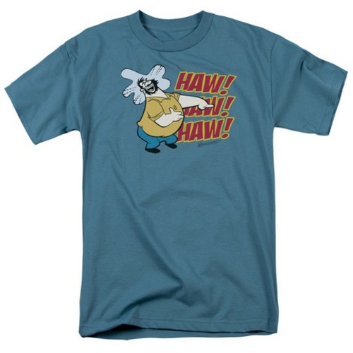 Trevco Popeye-Brutus Bemused Short Sleeve Adult 18-1 Tee, Slate - 