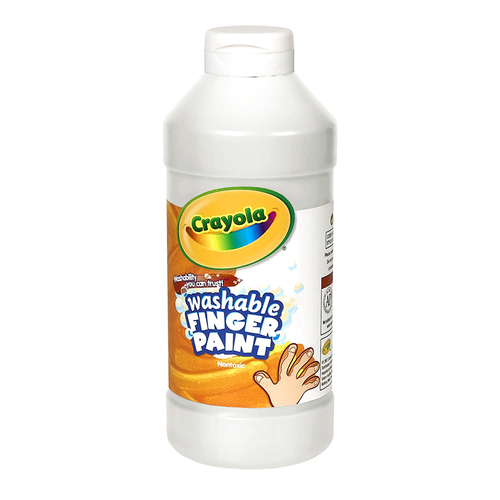 Crayola BIN131653-3 16 oz Washable Fingerpaint, White - 3 Each