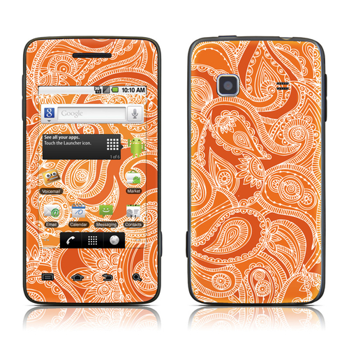 DecalGirl SGPV-PAISORN Samsung Galaxy Prevail Skin - Paisley in Orange