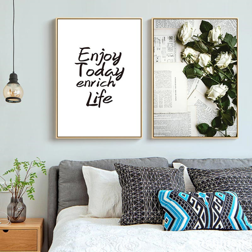 Scandinavian Posters and Prints White Rose Flower