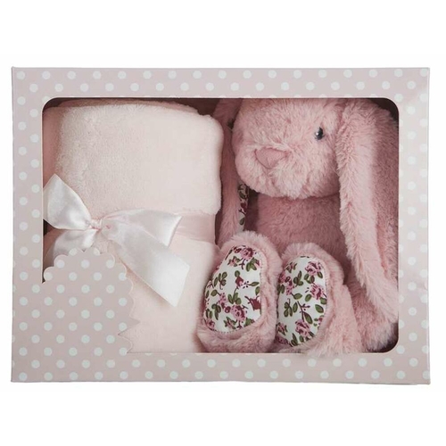 Fluffy toy 25489 Pink Rabbit Blanket 100 x 75 cm (100 x 75 cm)