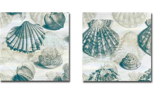 Artistic Home Gallery 1212W743EG Shell Engraving 1 & 2 by John Butler 