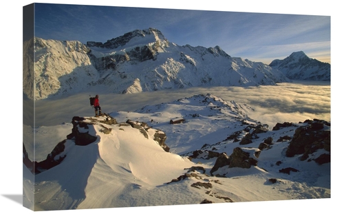 Global Gallery GCS-453454-1624-142 16 x 24 in. Mt Sefton Climber Above