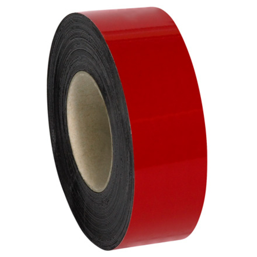 Box Partners LH129 2 in. x 50 ft. Red Warehouse Labels - Magnetic Roll