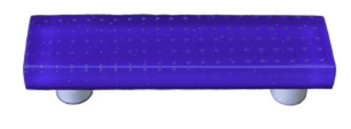 Hot Knobs HK1209-PA Bubbles Deep Cobalt Blue Rectangle Glass Cabinet P