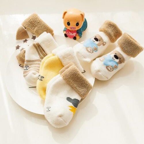 5 Pair/lot Baby Socks Cotton Kids Girls Boys