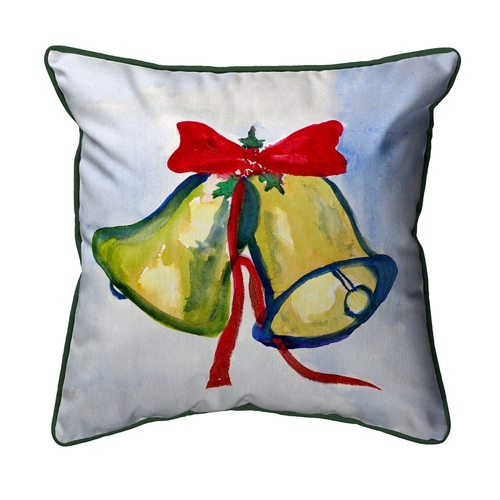 Betsy Drake SN793 12 x 12 in. Christmas Bells Small Pillow