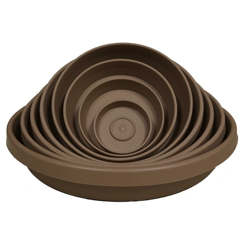 Bloem STT2445 24 in. Terra Plant Saucer Tray, Chocolate
