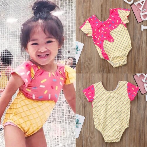 Toddler Kids Baby Girls Floral One Piece Babysuits