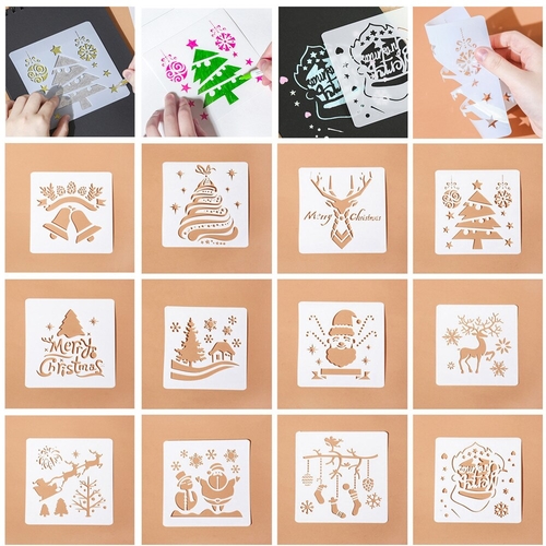 Merry Christmas Layering Stencil For Walls