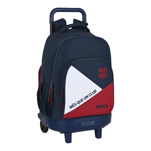 School Rucksack with Wheels F.C. Barcelona Corporativa Blue Maroon (33