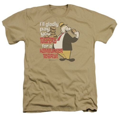 Popeye-Tuesday Adult Heather Tee, Sand - 2X