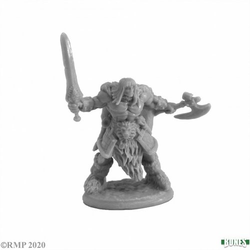 Reaper Miniatures REM77736 Bones - Ankoa, Barbarian Hero Miniature