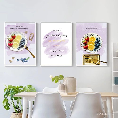 Fruit Art Picture Home Decor Nordic Canvas