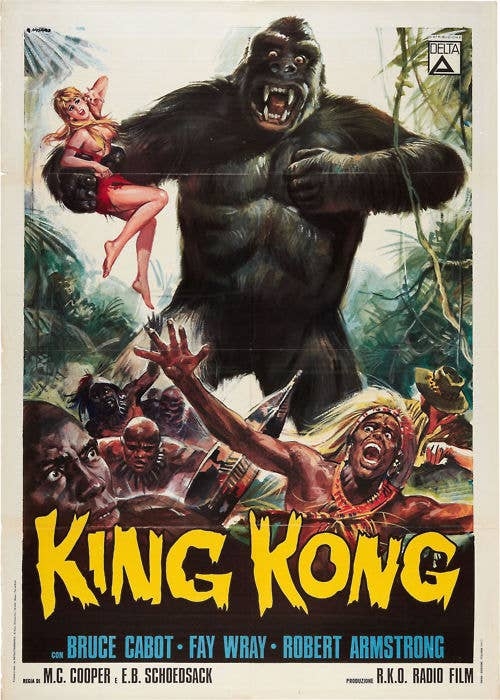 King Kong 1933 Monster Movie Poster 8 x 12 Tin Sign