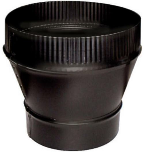 BM0058 4 x 6 in. Black 24 Gauge Flue Increaser