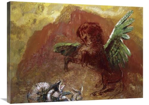 Global Gallery GCS-279553-36-142 36 in. Pegasus & Hydra Art Print - Od