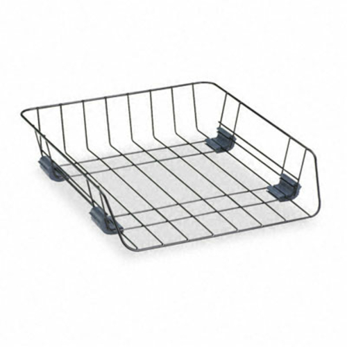 Fellowes 66112 Workstation Letter Front Load Desk Tray  Wire  Black