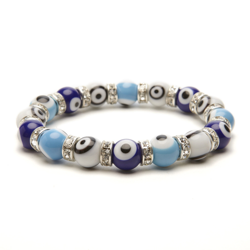 Alexander Kalifano BLUE-BEE-32 Evil Eye Gorgeous Glass Bracelets - Cob