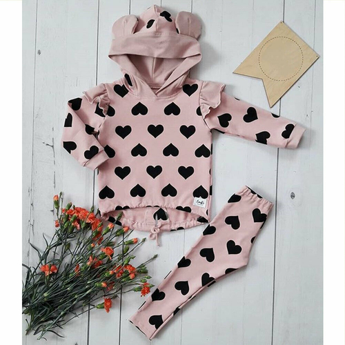 Autumn New Toddler Baby Girl Clothes Sets Print