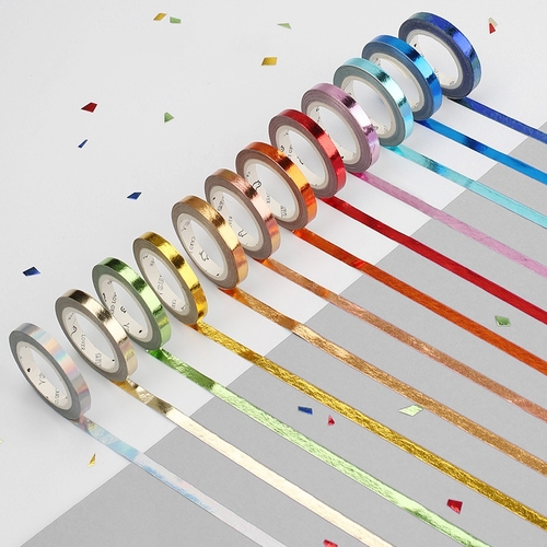 5mm*5m Gold Solid Color Washi Tape Stickers