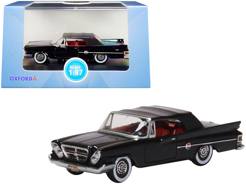 1961 Chrysler 300 Closed Convertible Black with Red Interior 1/87 (HO)