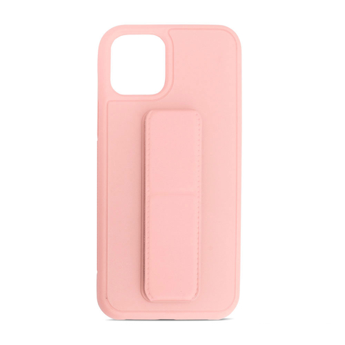 PU Leather Hand Grip Kickstand Case with Metal Plate for iPhone 12 /