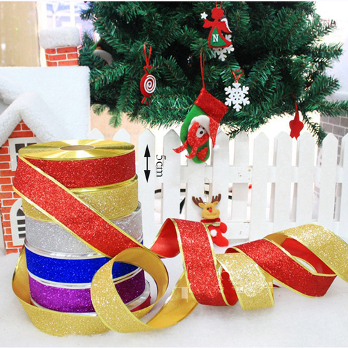 5Pcs Multiple Colour Christmas Ribbon Santa Claus