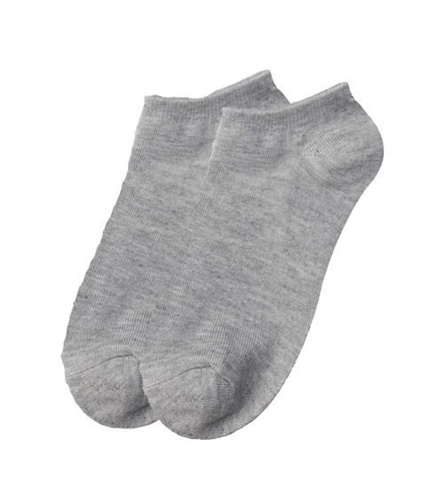 Irregular Low Cut Socks - Grey, 9-11, 3 Pack