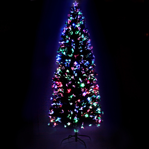 Jingle Jollys Christmas Tree 2.4M LED Xmas trees with Lights Multi