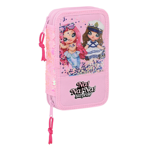 Double Pencil Case Na!Na!Na! Surprise Sparkles Pink (28 Pieces)