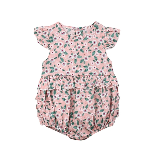 Newborn Baby Girl Floral   Bodysuit Jumpsuit