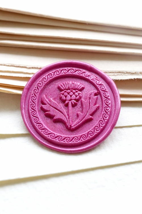 Scottish Thistle Wax Seal Stamp /flower Wax seal Stamp kit 