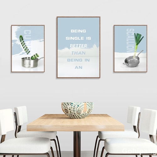 Cooking Letter Nordic Modern Canvas Painting Decor