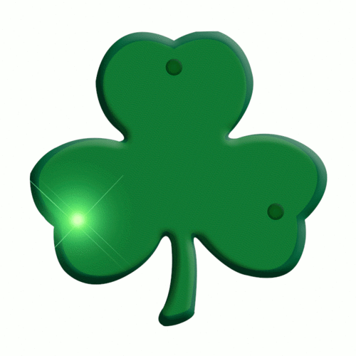 Blinkee 990000 Shamrock Flashing Body Light Lapel Pins