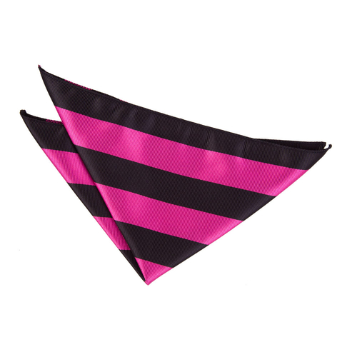 Striped Handkerchief - Hot Pink & Black
