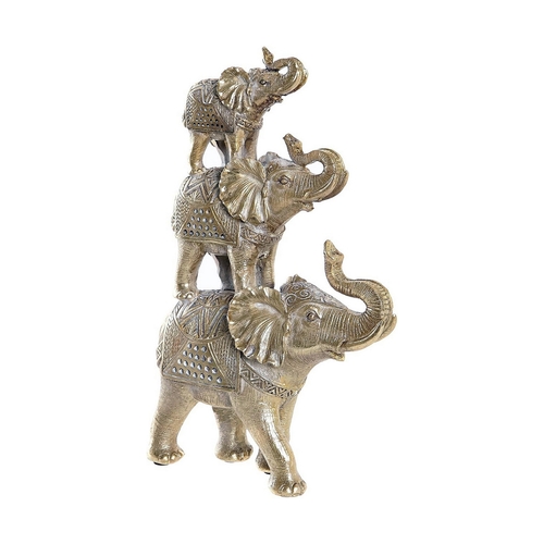 Decorative Figure DKD Home Decor 17 x 6 x 25,5 cm Elephant Golden