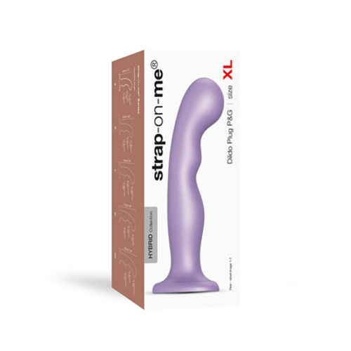 Strap-On-Me Hybrid Collection Silicone Dildo Plug P&G Metallic Lilac