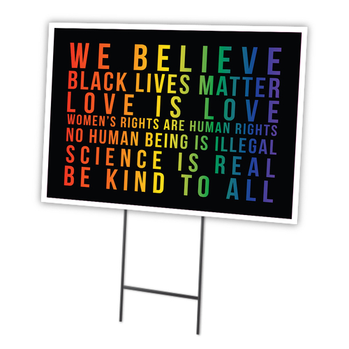 SignMission C-1824-BLM8 18 x 24 in. Black Lives Matter Be Kind to All 